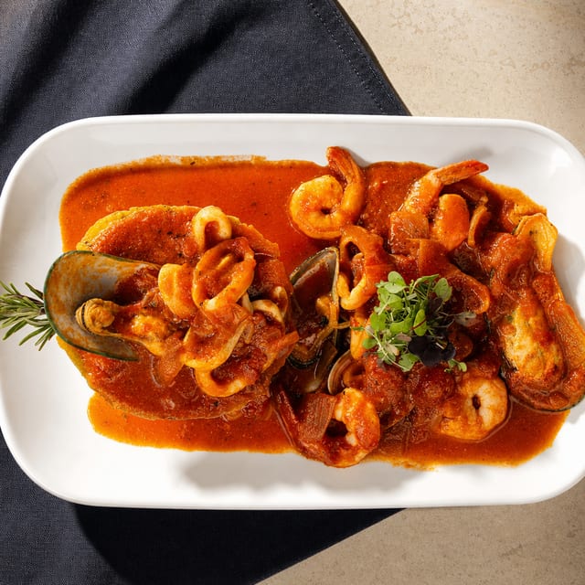 Mofongo de mariscos.
