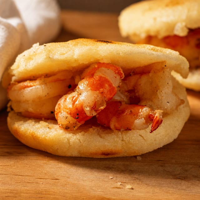 Arepa Camarones.
